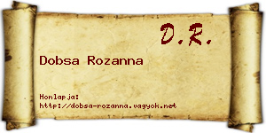 Dobsa Rozanna névjegykártya